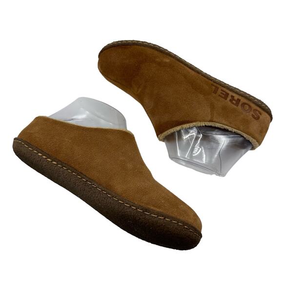 Sorel Lanner Ridge II Slippers Slip On Suede Mules Brown Kids/Youth Size US3 UK2 - Picture 4 of 8